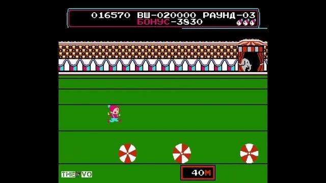 Circus Charlie , Цирк Чарли, HARD NO DEATH Циркач Чарли прохождение игры на денди Dendy, Nes, 8 bit смотреть онлайн