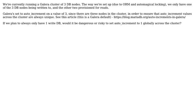 Databases: Help with Galera Cluster Auto_Increment смотреть онлайн