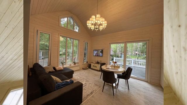 Одноэтажный каркасный дом со вторым светом. 90 м2 смотреть онлайн