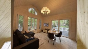 Одноэтажный каркасный дом со вторым светом. 90 м2