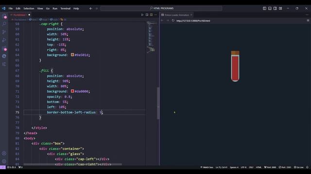 Potion Loader Animation using HTML and CSS. смотреть онлайн