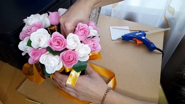 Букет ?из мыльных роз . Процесс создания букета из мыльных роз. Как сделать букет из мыльных роз