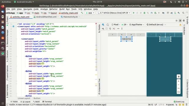 Android application development using Kotlin - 5 || LinearLayout and RelativeLayout смотреть онлайн