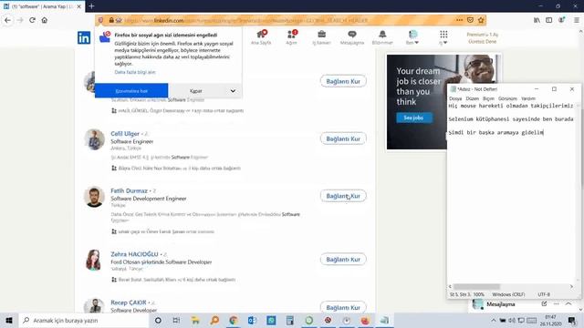 Python - Selenium ile LinkedIn Oto Takip Botu смотреть онлайн