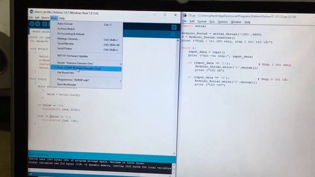Arduino và Python 3 - Điều khiển LED смотреть онлайн