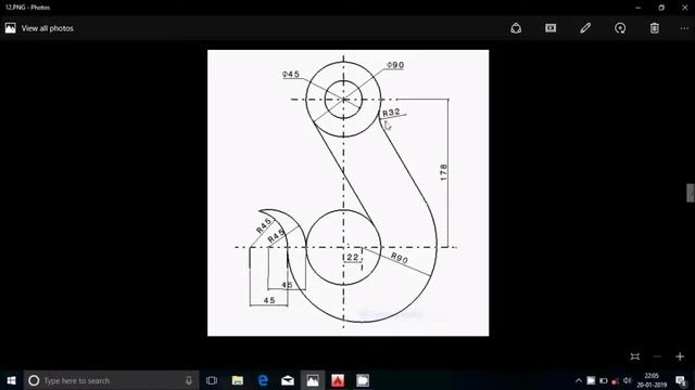AutoCAD 2D drawing practice tutorial #4 смотреть онлайн