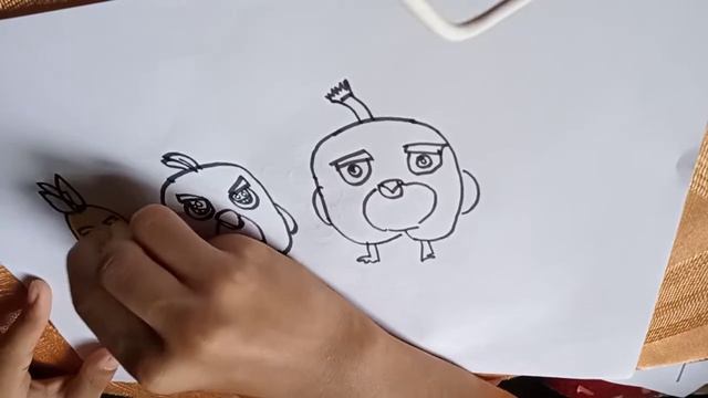 Kids drawing angry birds red/chuck/bomb смотреть онлайн