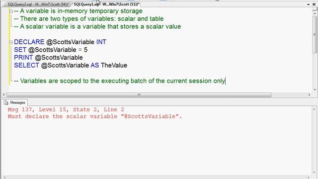 How to Declare and Initialize Variables in T-SQL - Part 1 смотреть онлайн