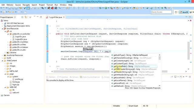 LTV JAVA MODULE3 LAB4.3 - Filter for Authentication in Web application смотреть онлайн