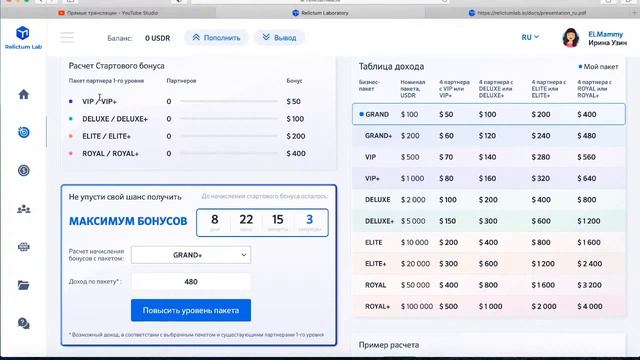 Возможности и обзор личного кабинета Relictum lab. смотреть онлайн