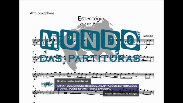 Estratégia - Valesca Mayssa🎺Partitura Melódica Sax Alto, Sax Tenor, Sax Soprano, Clarinete🎼 смотреть онлайн