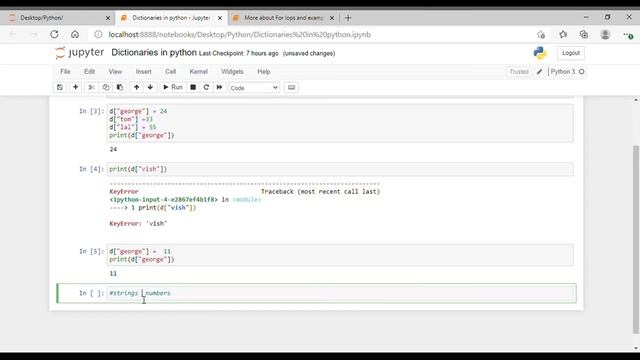 Dictionaries in python смотреть онлайн