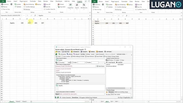 Lugano Excel Scenario Manager: Saving Versions смотреть онлайн
