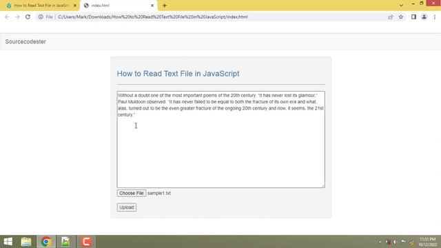 How to Read Text File in JavaScript смотреть онлайн