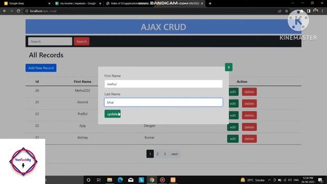 PHP Mysql Jquery Ajax CRUD Operation BY NonTechBg | смотреть онлайн