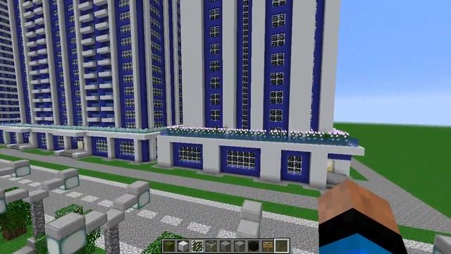 Небоскрёб с башней в Майнкрафте. Город подписчиков #8 смотреть онлайн