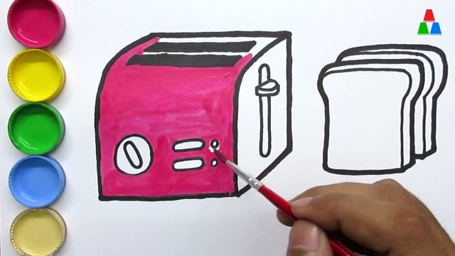 Toaster & Bread Drawing and Coloring for Kids | The Muffin Man Rhymes Song | ColourCups TV ☆ смотреть онлайн