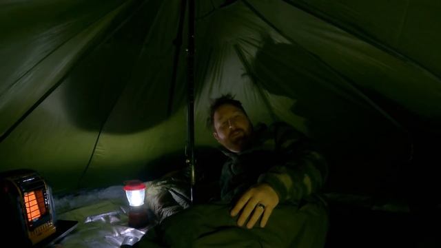 Winter Camping In Snowstorm With A Heated Tent