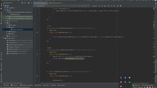Semana 06 [DatePicker, TimePicker, Selección de fecha de nacimiento y muestre la edad calculada] MC смотреть онлайн
