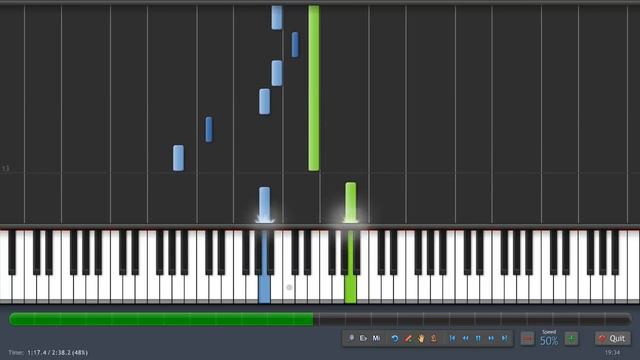 Minecraft - Wet Hands - Piano Tutorial (50% Speed) Synthesia смотреть онлайн