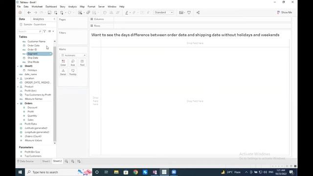 Tableau Weekday calculation|Weekend exclude| Holidays Exclude смотреть онлайн