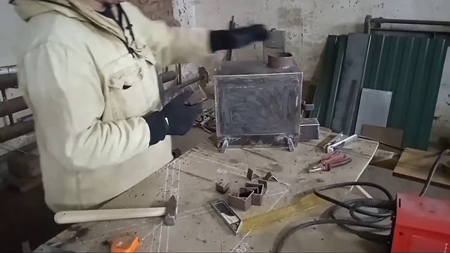 Печка в палатку-своими руками часть 2 - изготовление экранов смотреть онлайн