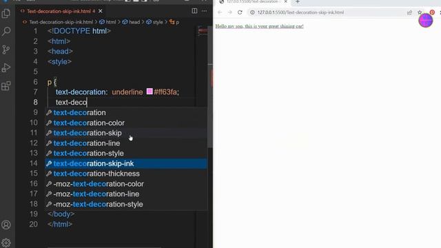 How To Disable text-decoration-skip-ink to show full underline смотреть онлайн