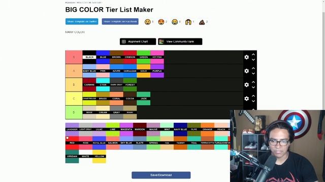 Ranking COLORS Worst To Best (Updated) - Color Tier List Maker смотреть онлайн