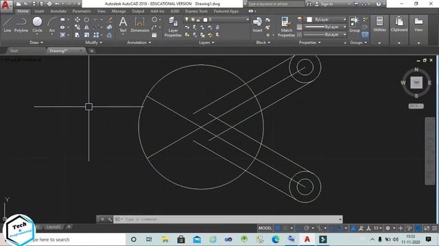 AutoCad 2D Practice Drawing Exercise-19 || Tech&Programming смотреть онлайн