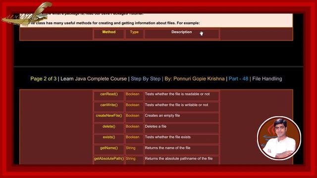Learn Java Complete Course | Step By Step | Files Handling | By: Ponnuri Gopie Krishna | Part - 48 смотреть онлайн