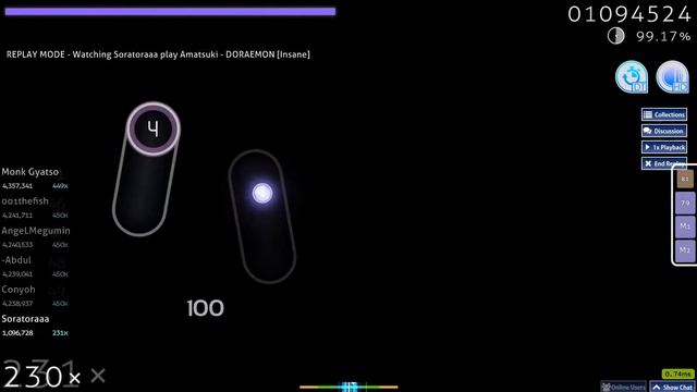 osu! - Amatsuki - DORAEMON [Insane] +HDDT 99.38% FC | 404PP смотреть онлайн