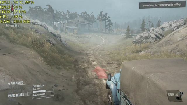 Spintires: MudRunner - Gameplay and Benchmarking on 920M / 920MX | i5-5200U | 1080p смотреть онлайн