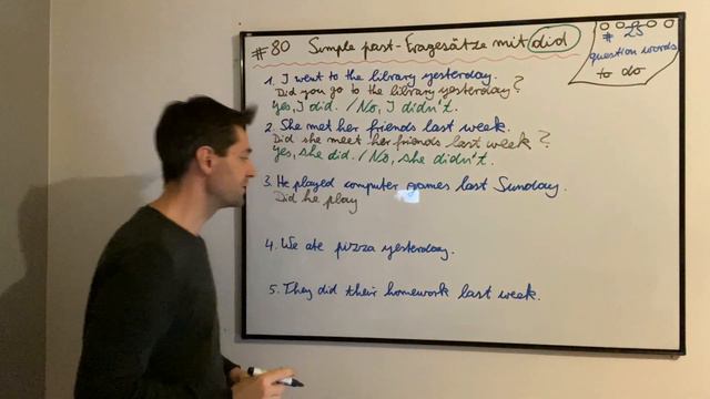 Simple past - Fragesätze mit did - Homeschooling Onlineunterricht смотреть онлайн