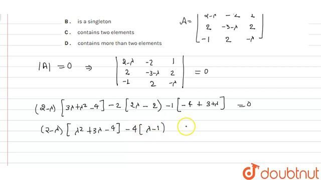 The set of all value of `lambda` for which the system of linear equations. `2x_1-2x_(2)+x_(3)= смотреть онлайн