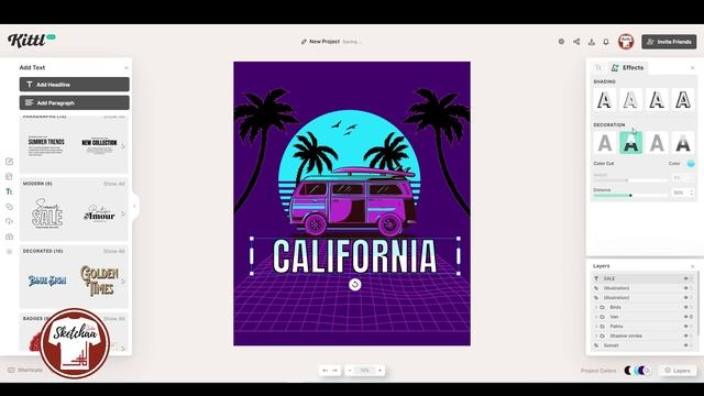 Retro design Tutorial | 80's and Cyberpunk Inspired | Kittl design Step by step смотреть онлайн