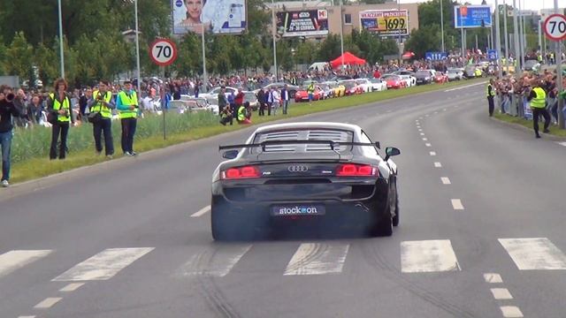 Audi R8 V8 ABT GTR Acceleration Exhaust Sound Kickdown Gran Turismo Polonia 2013 Power Slide Drift смотреть онлайн