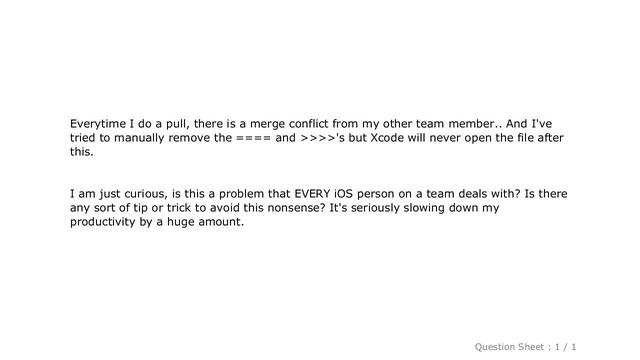 iOS : How to handle merge conflicts in Xcode "pbxproj" file? смотреть онлайн
