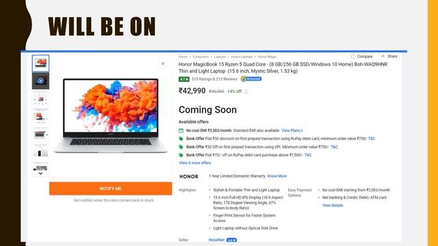 Honor Magic book 15 Next sale смотреть онлайн