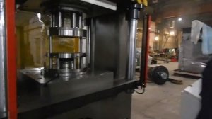 Тестирование пресса для глубокой вытяжки Гефест-160.50М.02 с ЧПУ