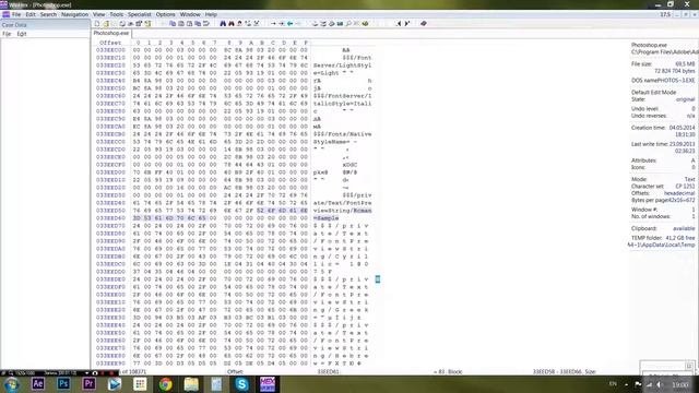Замена слова Sample при выборе шрифта в Photoshop