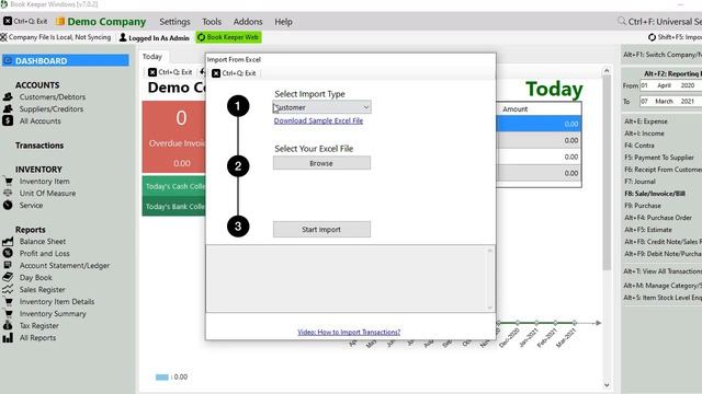 How to Import Other Accounts from Excel in Book Keeper Windows [ENG] смотреть онлайн