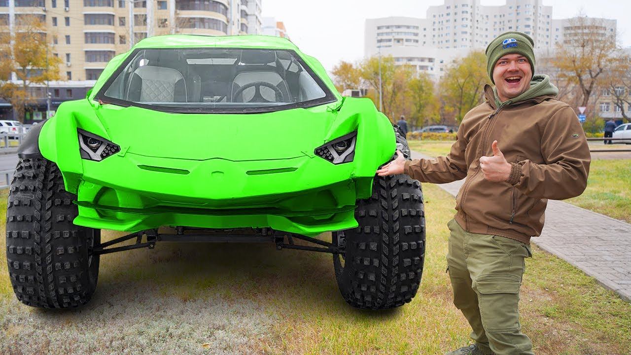 Поставили большие колеса на Ламборгини. Ламботрак для бездорожья! смотреть онлайн