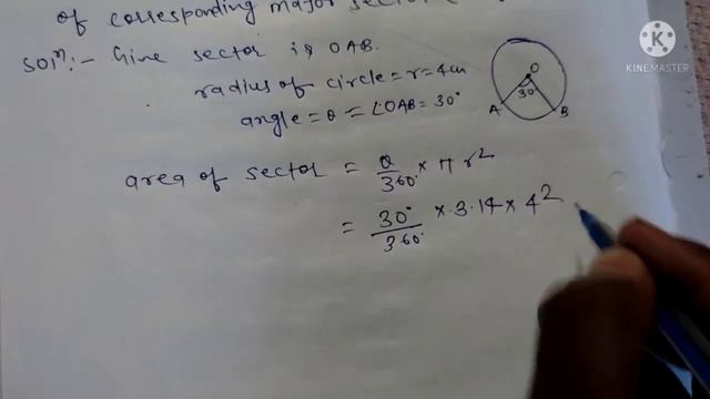 #find_the_area-of the sector of circle with radius 4cm and angle 30°.Also find area of major portio смотреть онлайн