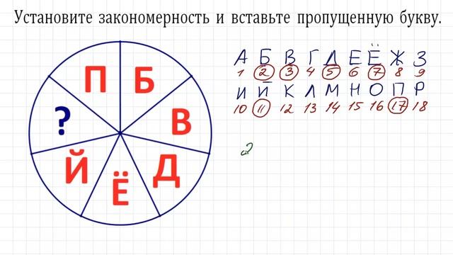Установите закономерность и вставьте пропущенную букву смотреть онлайн