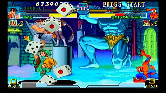 Marvel Vs Capcom playthrough part 1 Chun li, Ryu смотреть онлайн