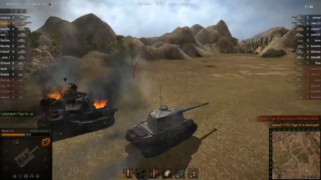 WOT: Steppes - VK 4502 (P) Ausf. A - 5 frags - Sniper, смотреть онлайн