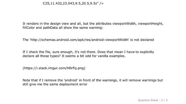 Android : The attribute is not declared (Android) on basic xml attributes смотреть онлайн