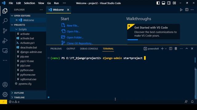 Creating new Project in Django | Step by Step Guide to Create Project | django full tutorial | #03 смотреть онлайн