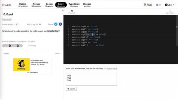 BFE.dev quiz#10. Equal | JSer - JavaScript lover