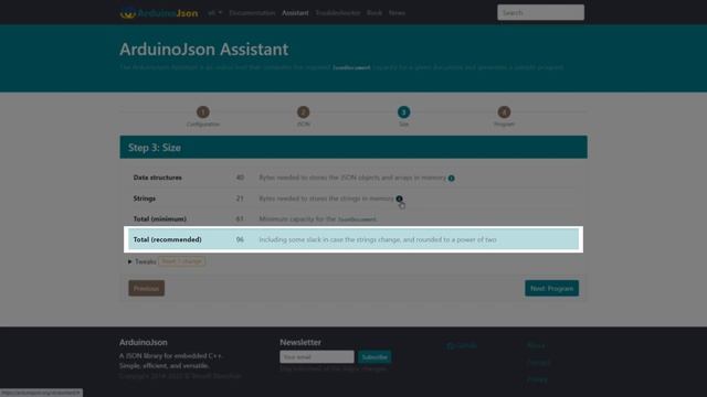 The ArduinoJson Assistant смотреть онлайн